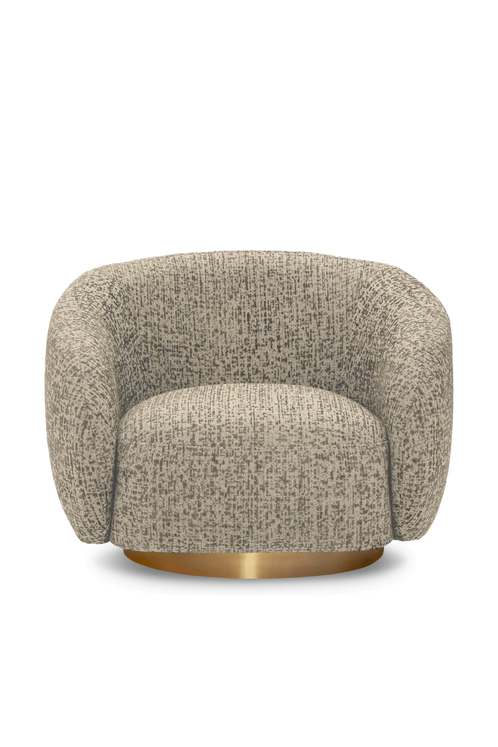 Brass Base Curved Swivel Chair | Eichholtz Brice | Oroa.com