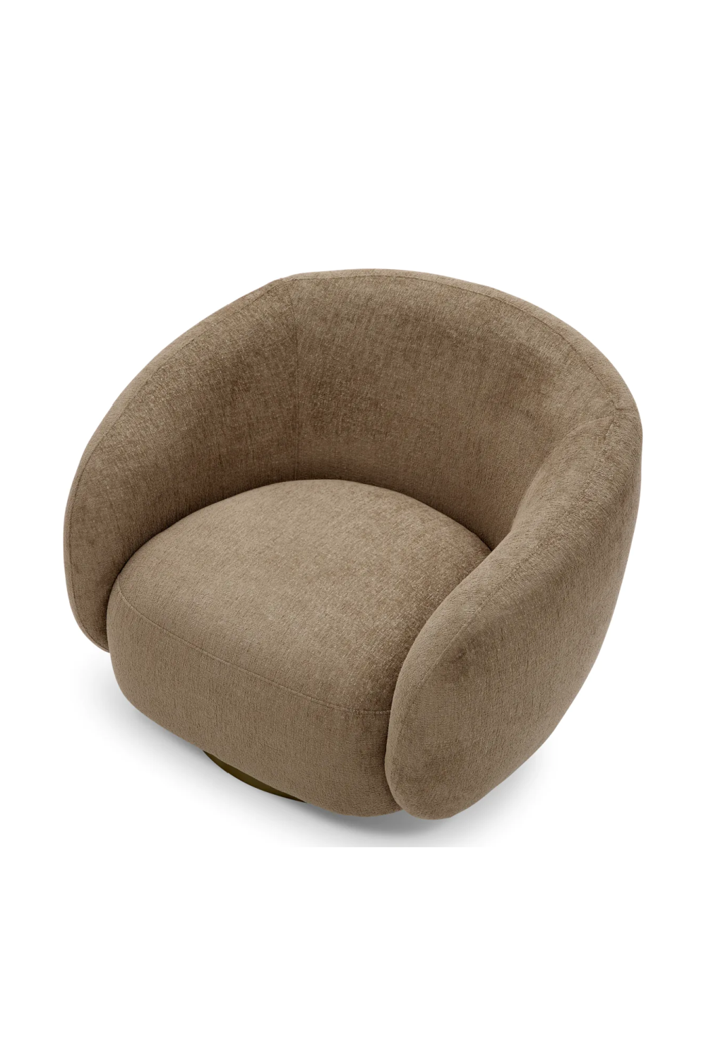 Brass Base Curved Swivel Chair | Eichholtz Brice | Oroa.com