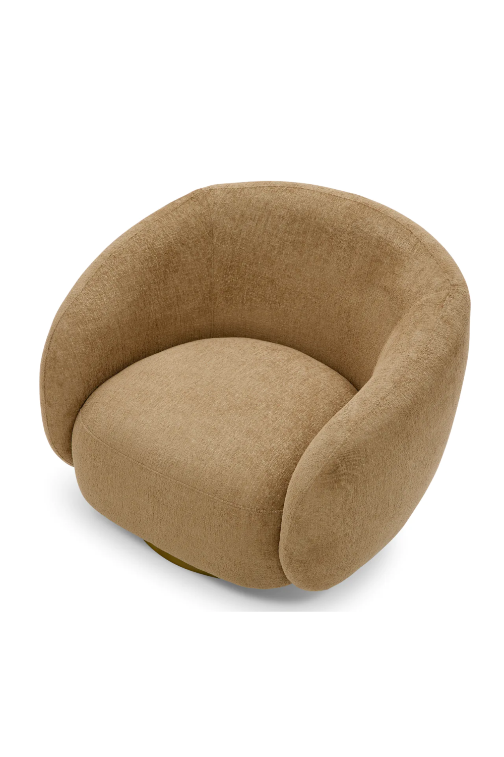 Brass Base Curved Swivel Chair | Eichholtz Brice | Oroa.com