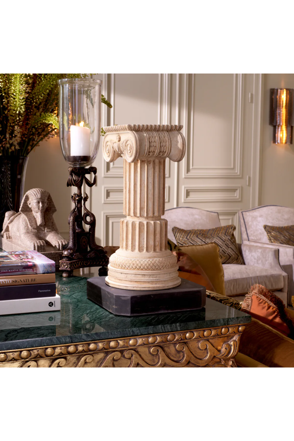 Fluted Marble Column | Met x Eichholtz Artemis | Oroatrade.com