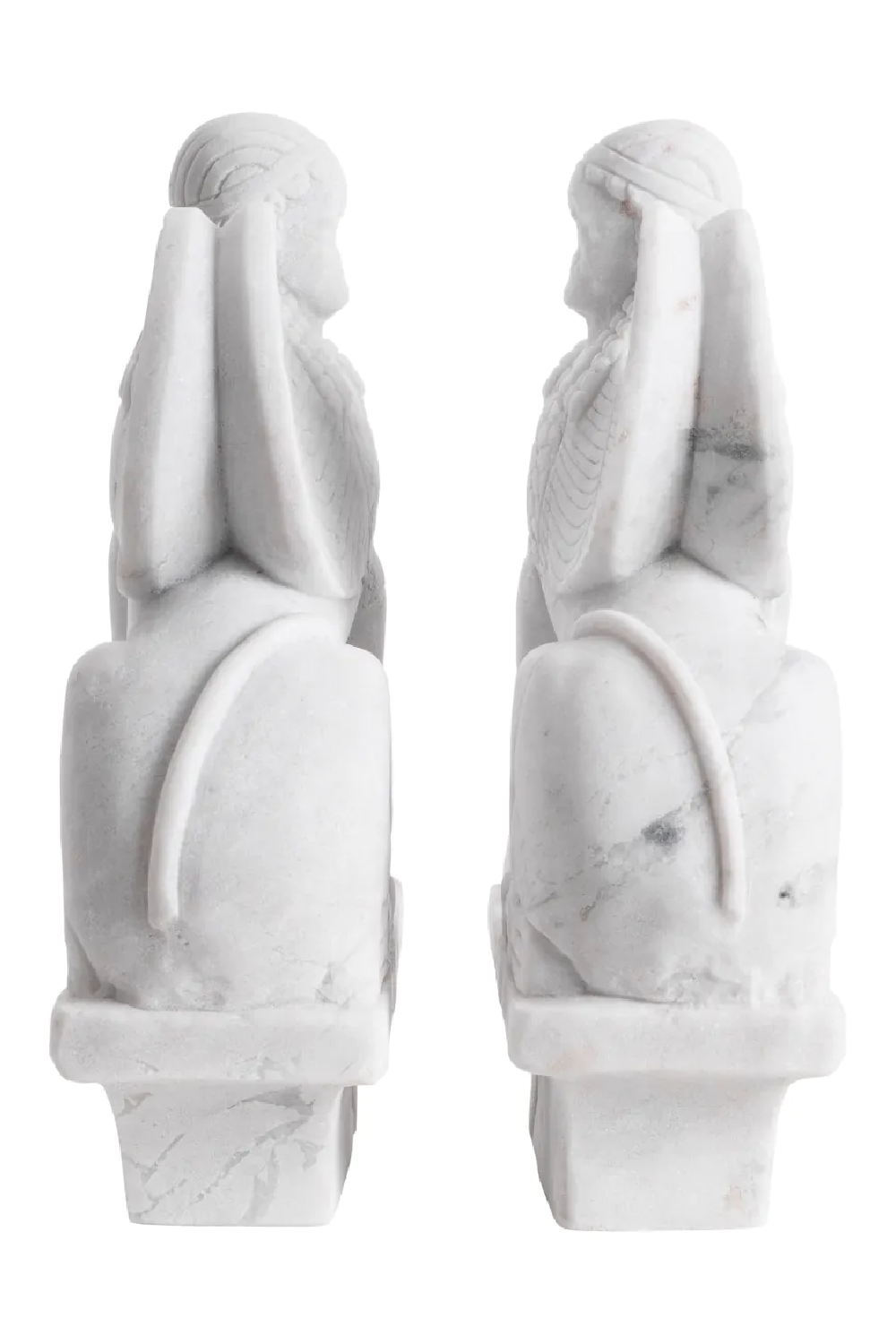 White Marble Greek Sculpture Set (2) | Met x Eichholtz Sphinx | Oroatrade.com