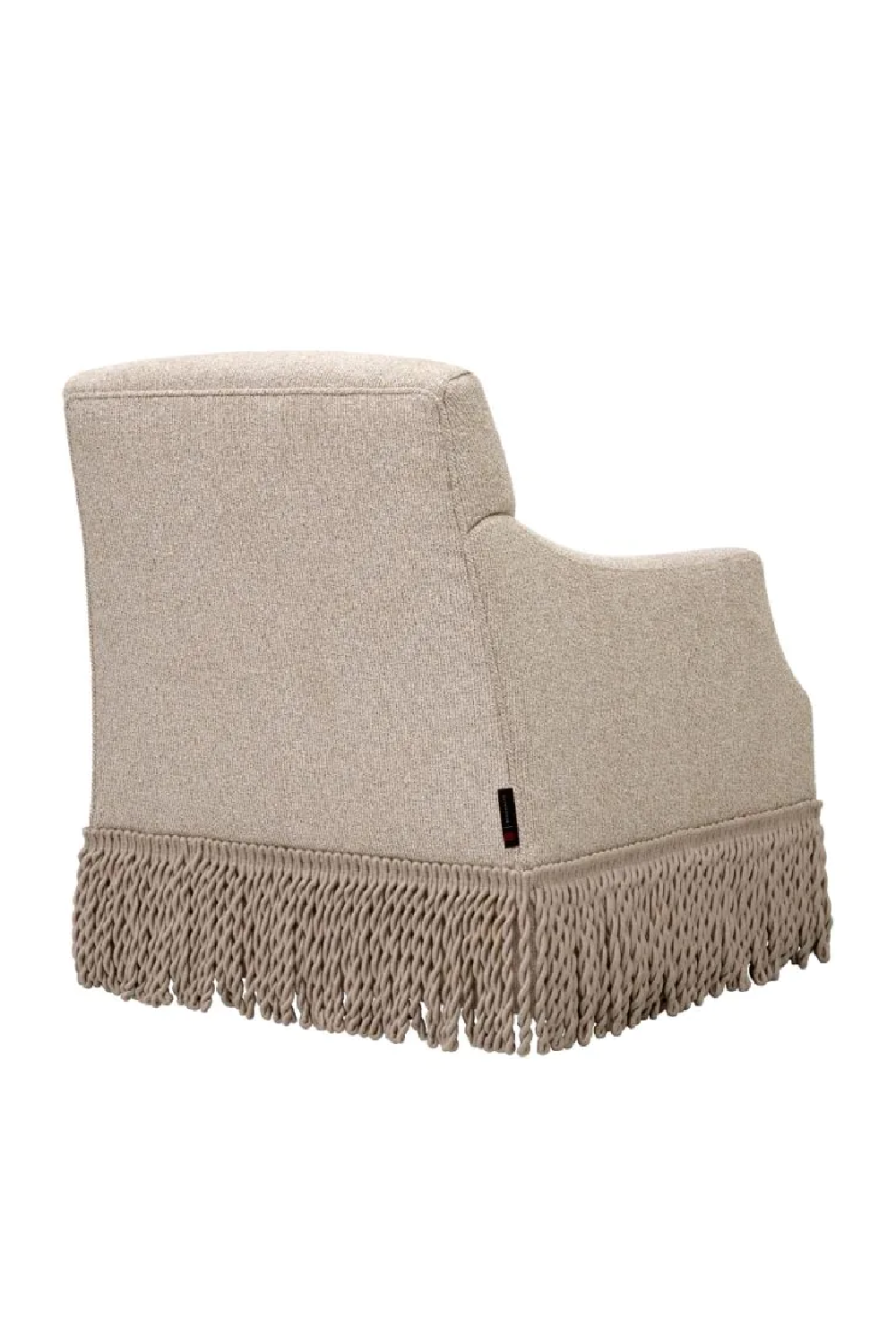 Beige Twisted Fringe Swivel Chair | Met x Eichholtz Madison