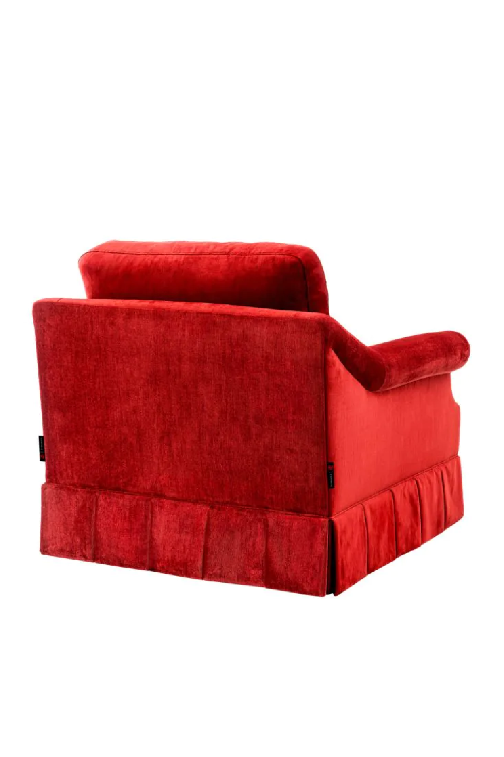 Red Velvet Frilled Lounge Chair | Met x Eichholtz Verplanck
