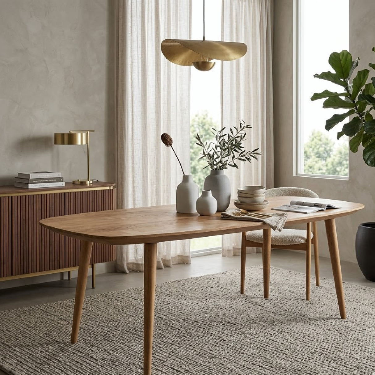 Treated Teak Dining Table | Oroa.com