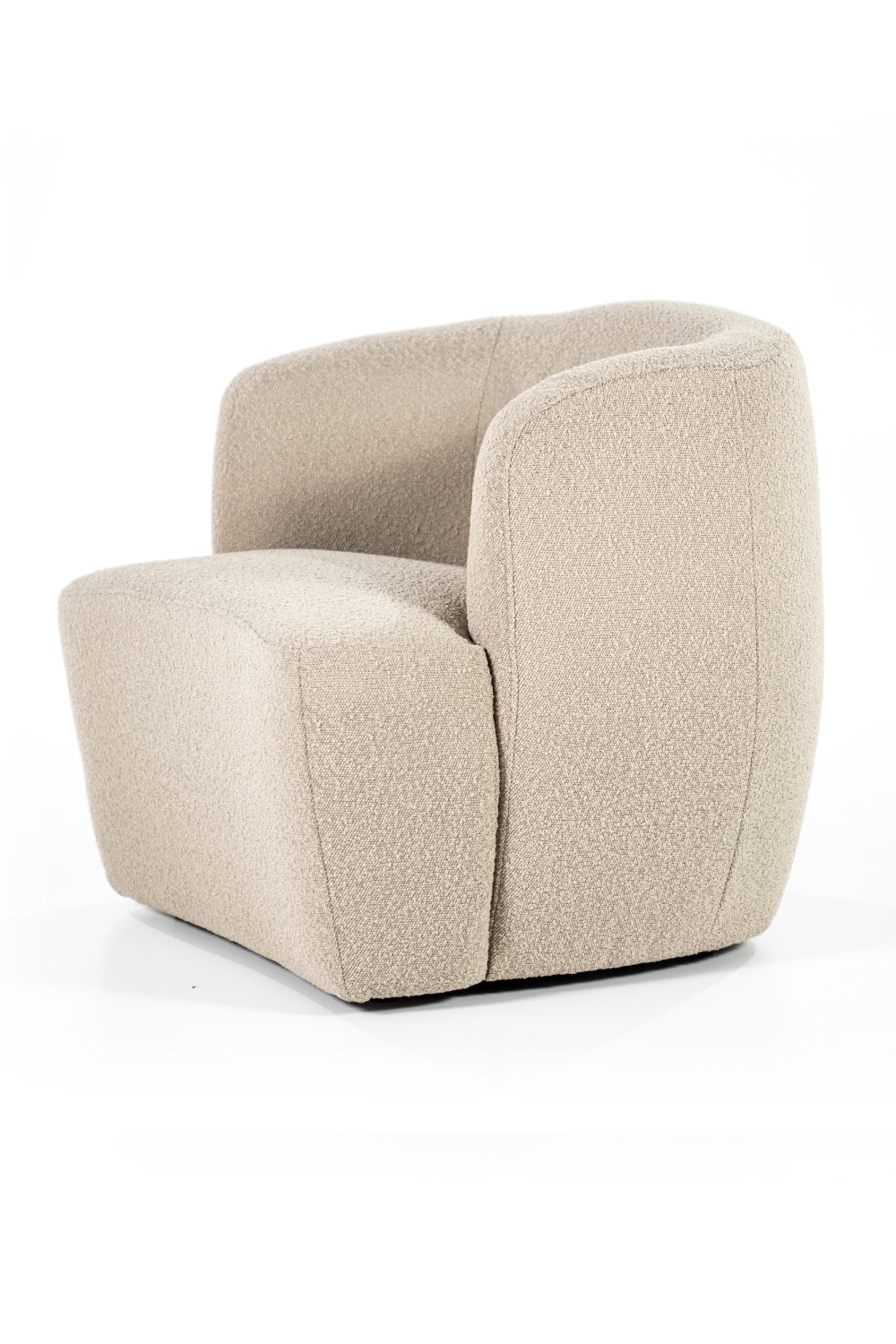 Boucle Upholstered Barrel Chair | Eleonora Charlotte | OROA.com