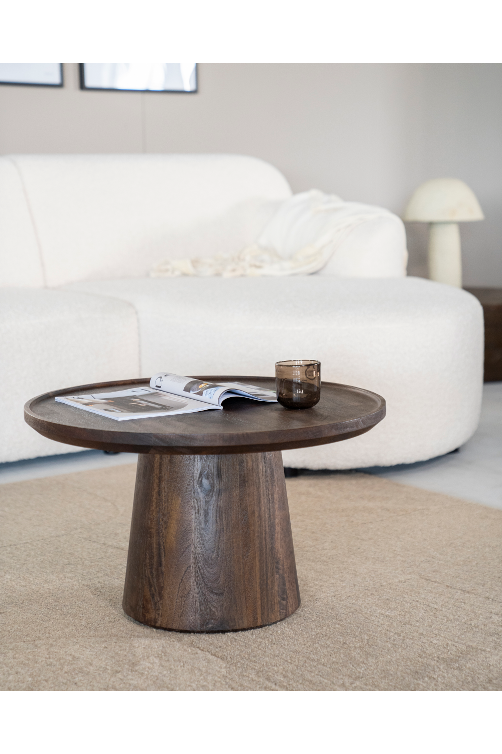 Wooden Pedestal Coffee Table | Oroa.com