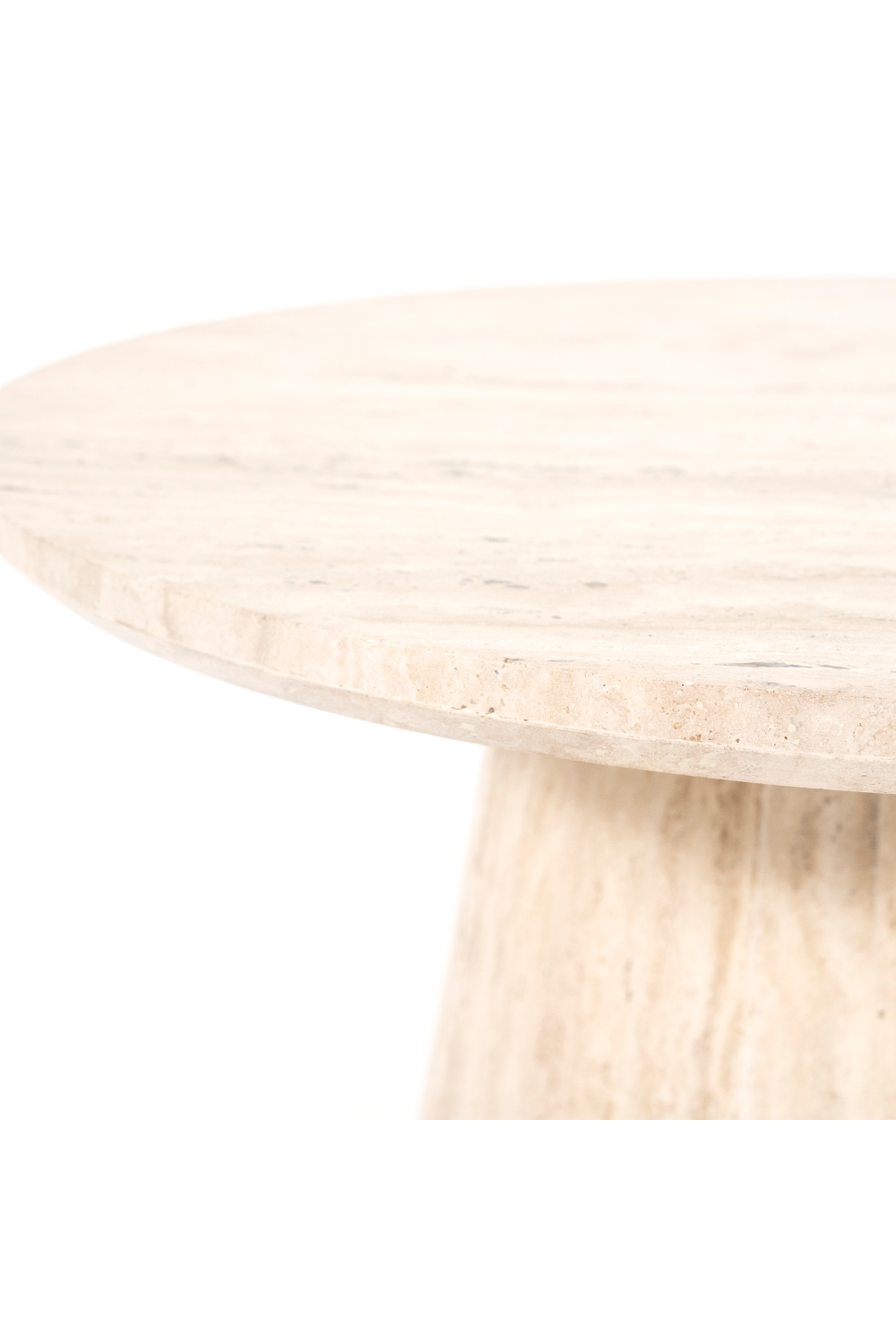 Travertine Pedestal Coffee Table | Oroa.com