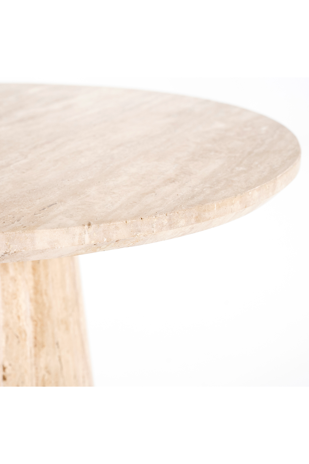 Travertine Pedestal Dining Table | Oroa.com