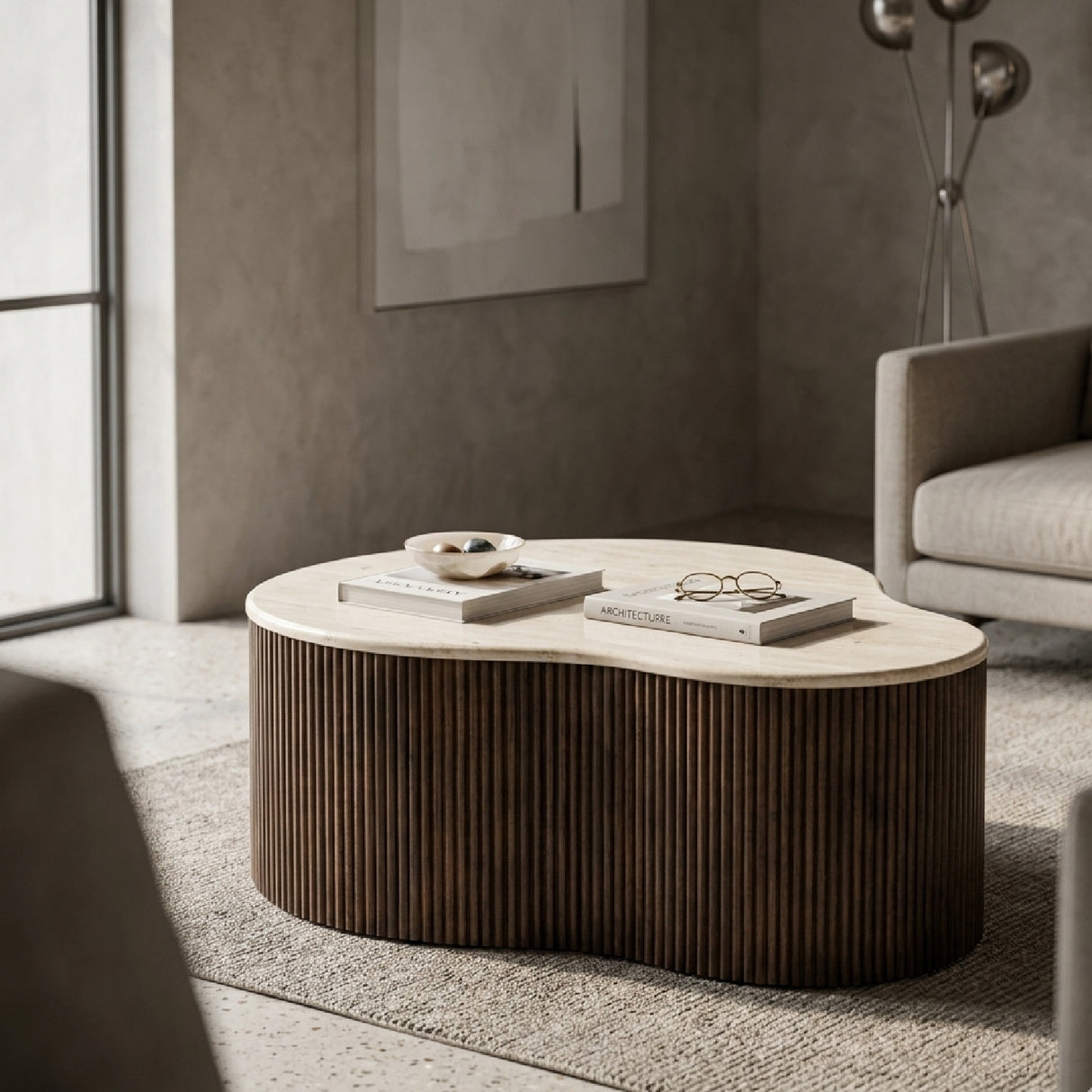 Organic Travertine Coffee Table | Oroa.com