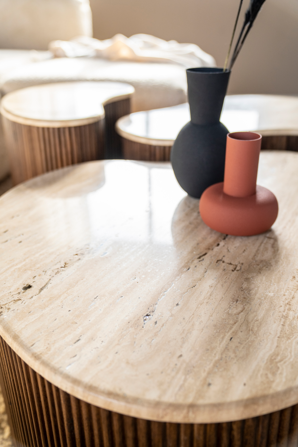 Organic Travertine Coffee Table | Eleonora Mari | OROA.com