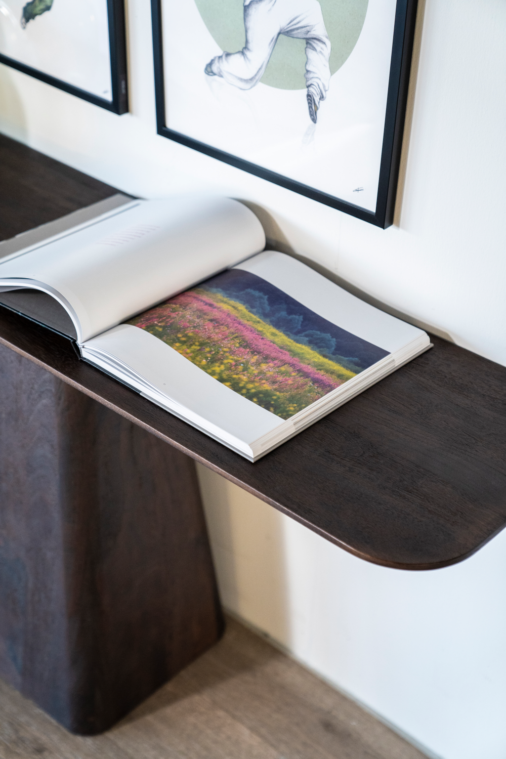 Mango Wood Pedestal Console Table | Eleonora Aron | OROA.com