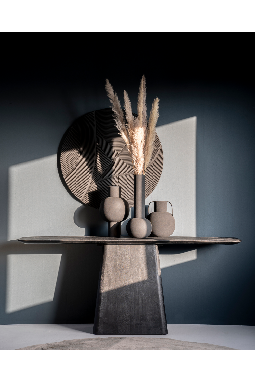 Mango Wood Pedestal Console Table | Eleonora Aron | OROA.com