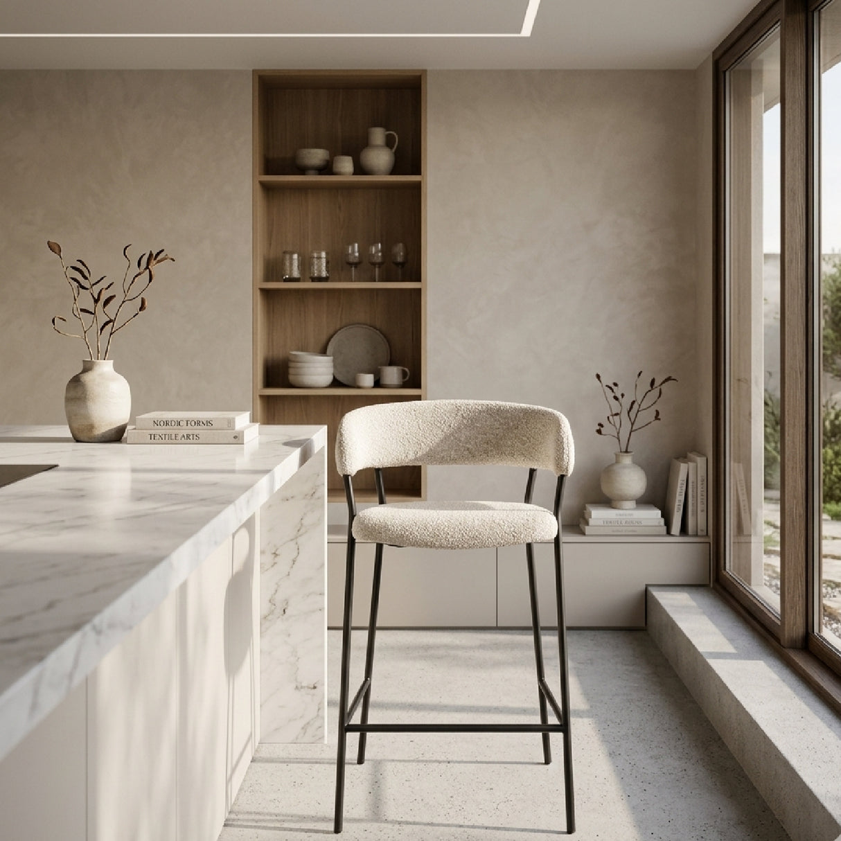Upholstered Modern Bar Chair | Oroa.com