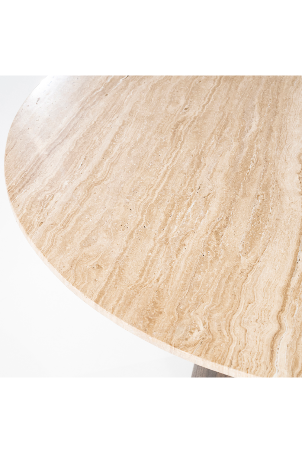 Travertine Pedestal Dining Table | Oroa.com