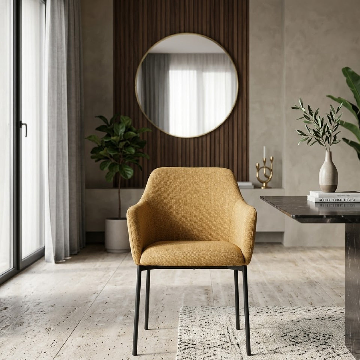 Modern Minimalist Dining Armchair | Oroa.com