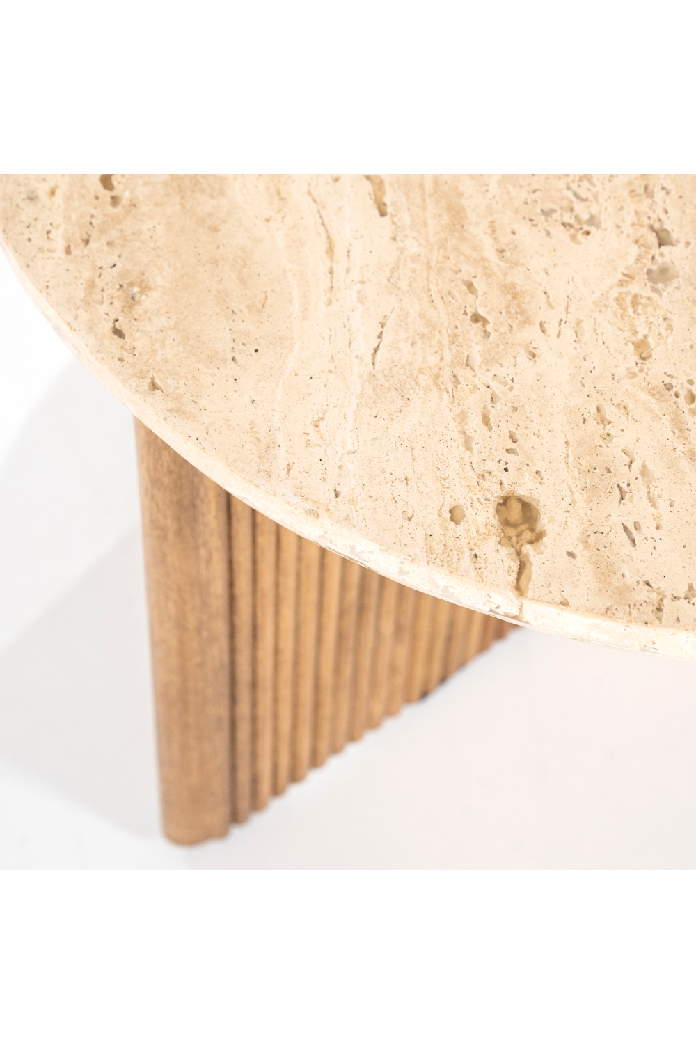 Round Mango Wood Side Table | Eleonora Sara | OROA.com