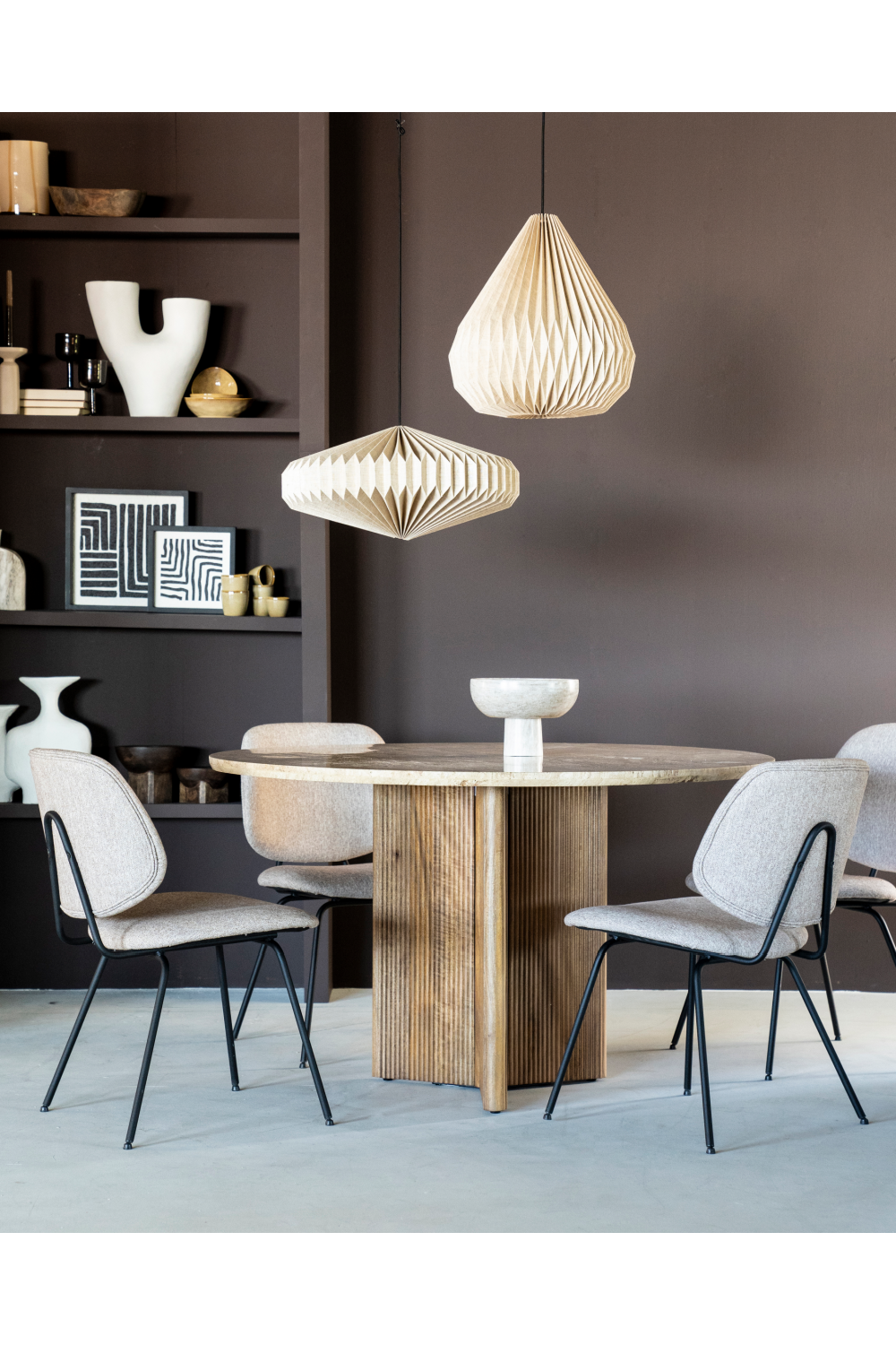 Round Mango Wood Dining Table | Eleonora Sara | OROA.com
