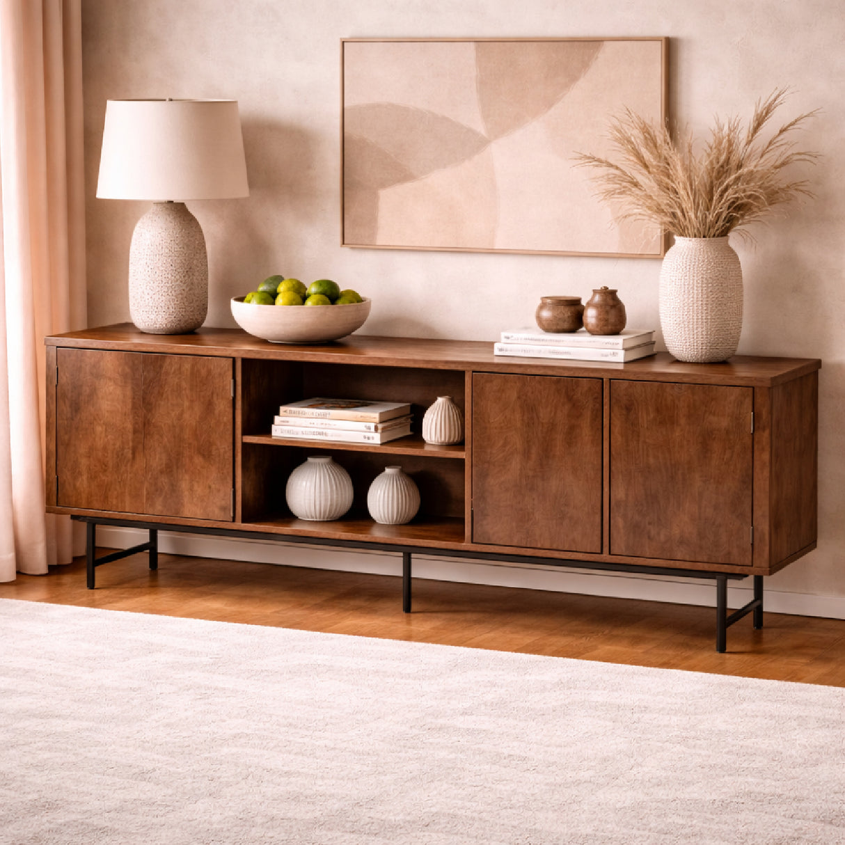 Mango Wood 3-Door Sideboard | Oroa.com