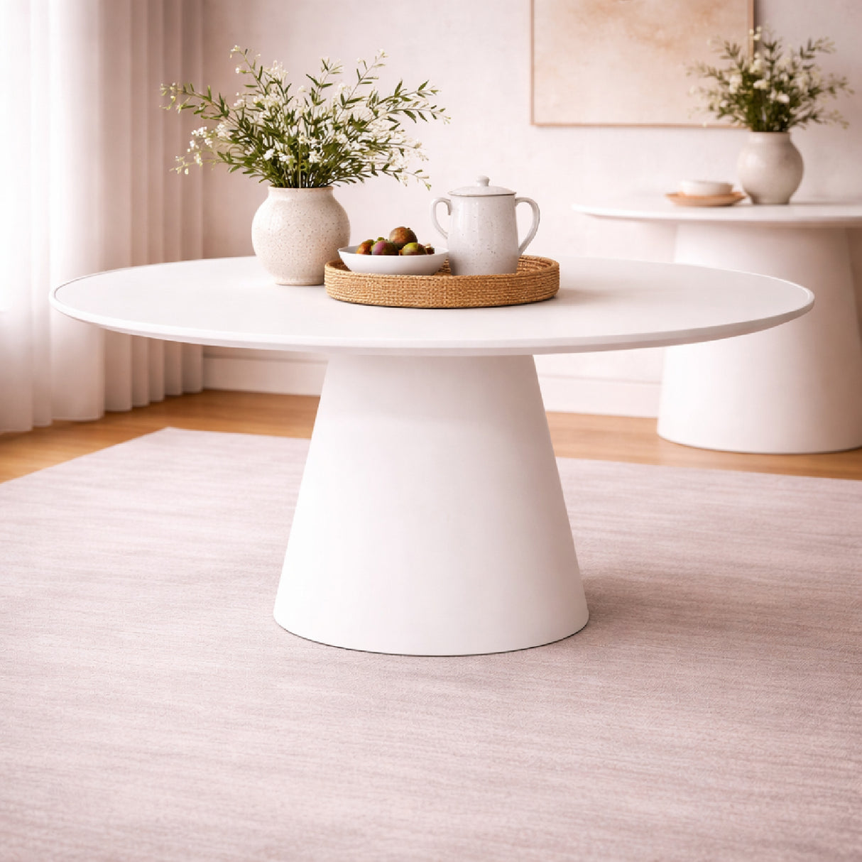 White Round Dining Table | Oroa.com