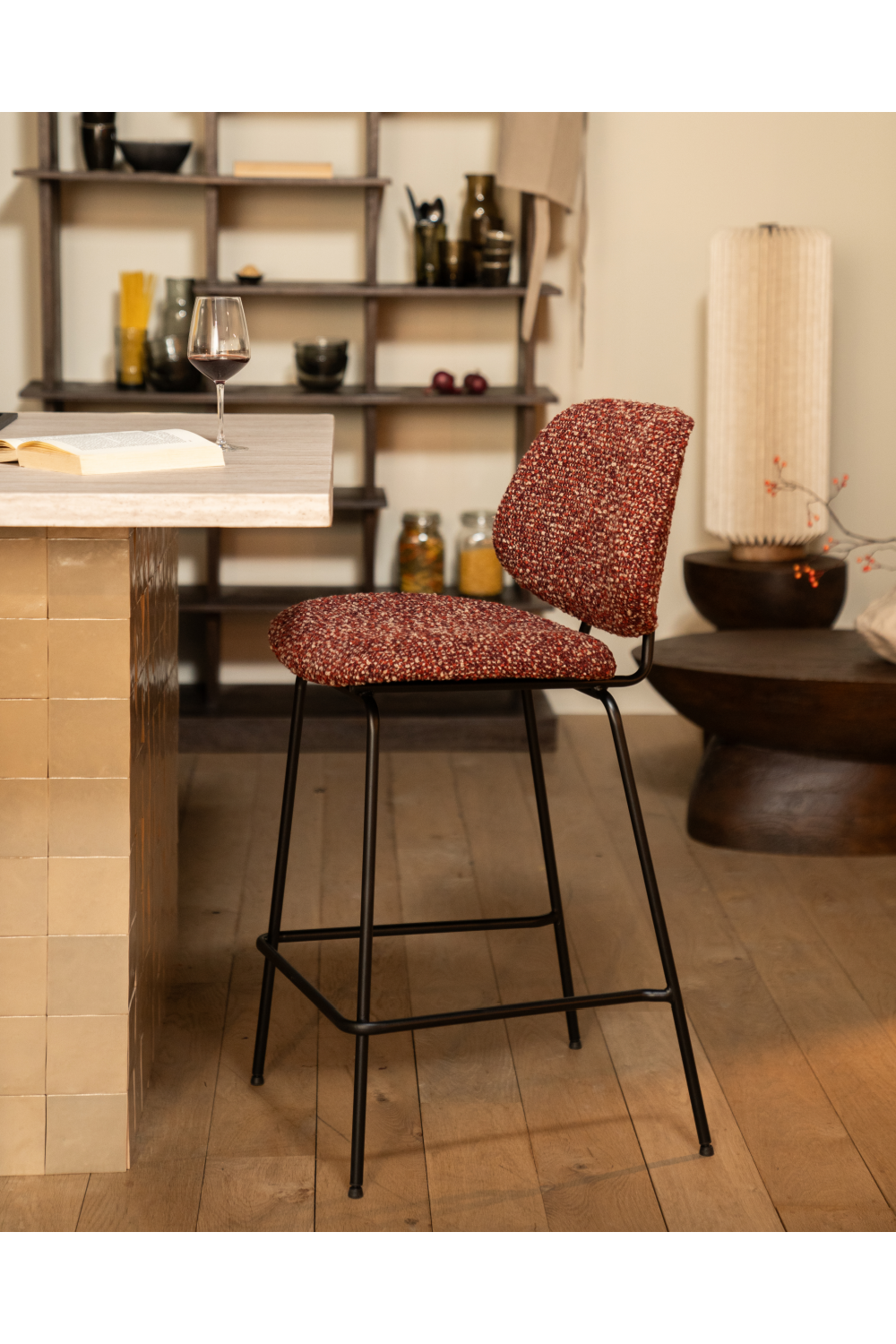 Fabric Upholstered Bar Chair | Eleonora Jon | OROA.com