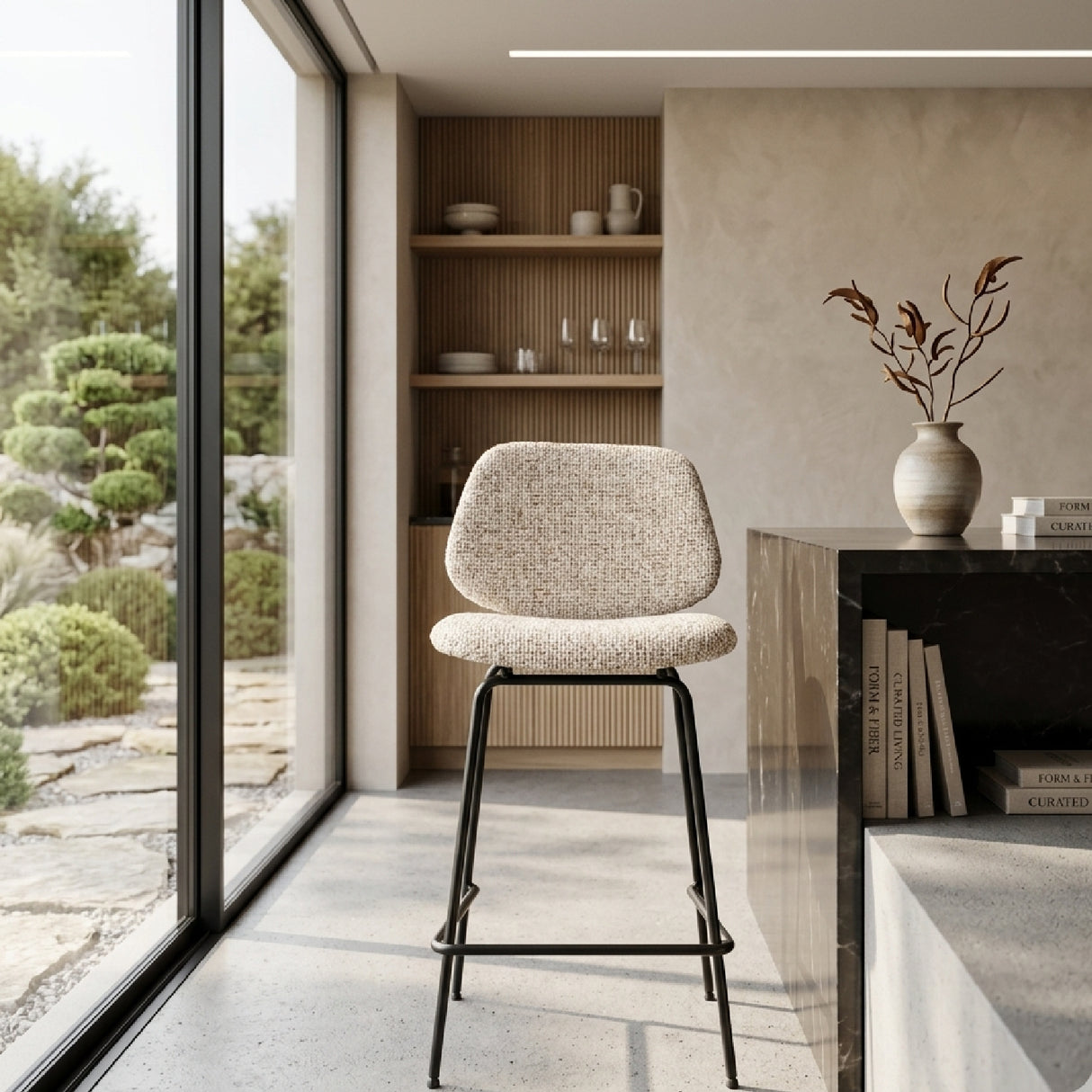 Fabric Upholstered Bar Chair | Oroa.com