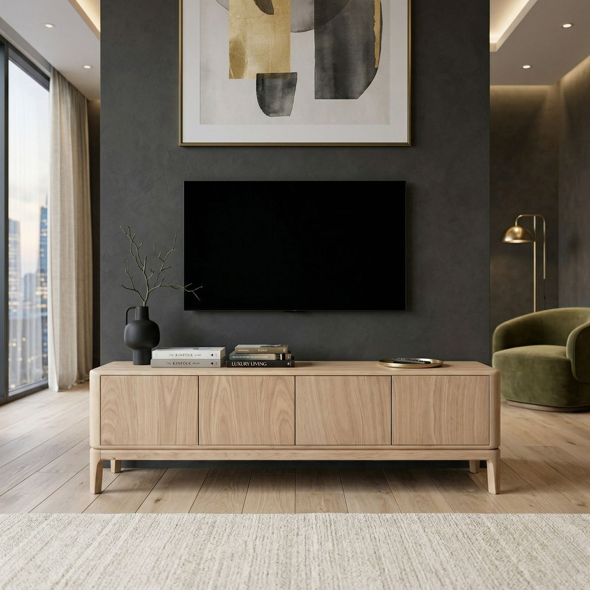 Natural Oak TV Cabinet | Oroa.com