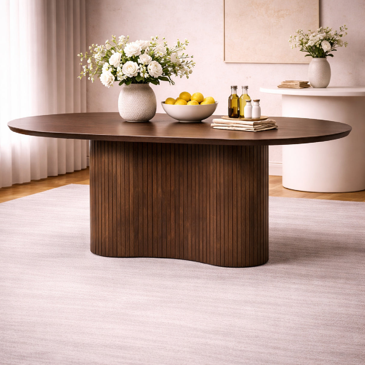 Mango Wood Modern Dining Table | Oroa.com