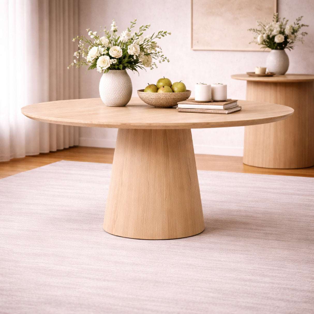 Oak Pedestal Dining Table | Oroa.com