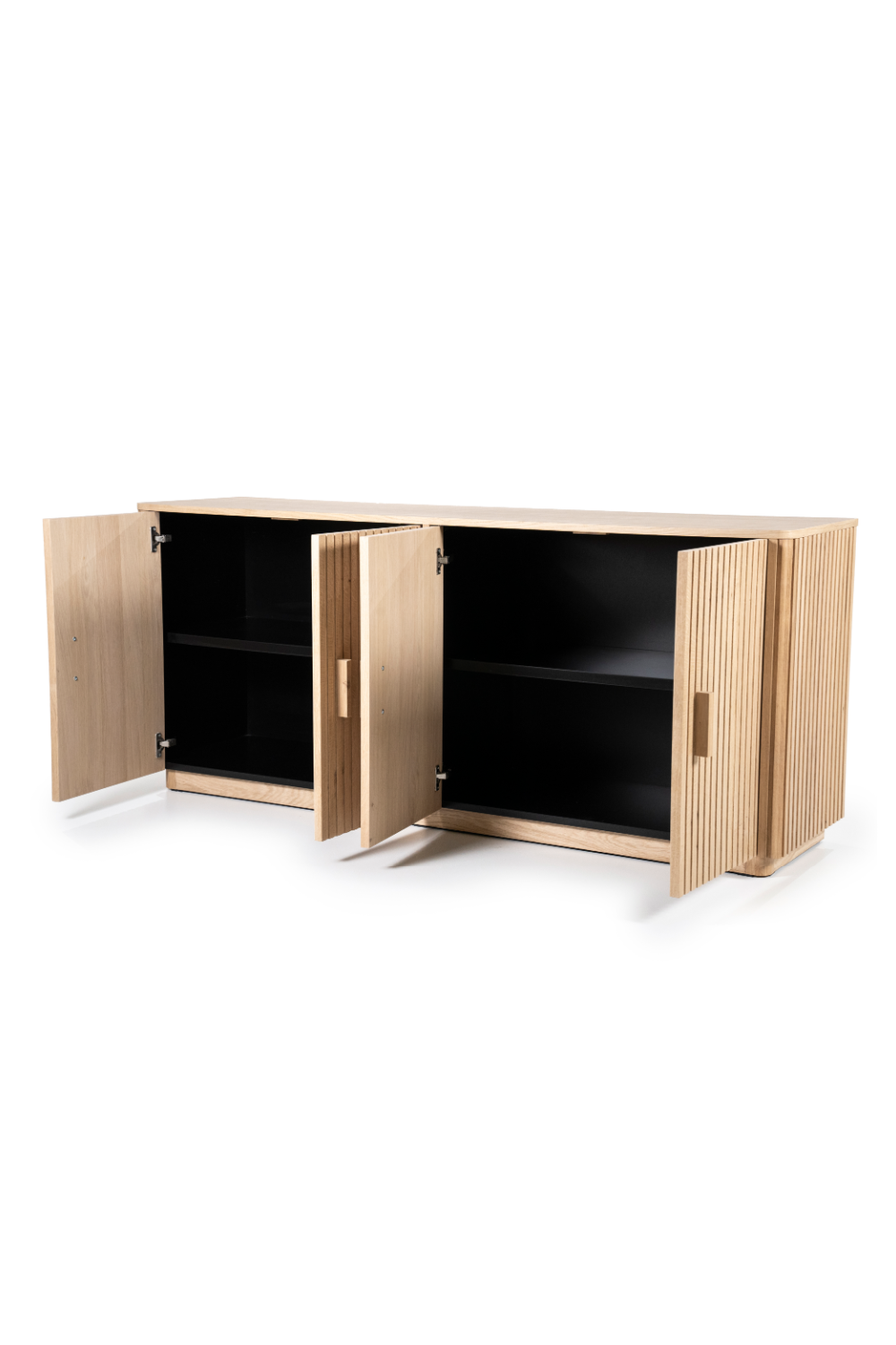 Oak Fluted 4-Door Sideboard | Oroa.com