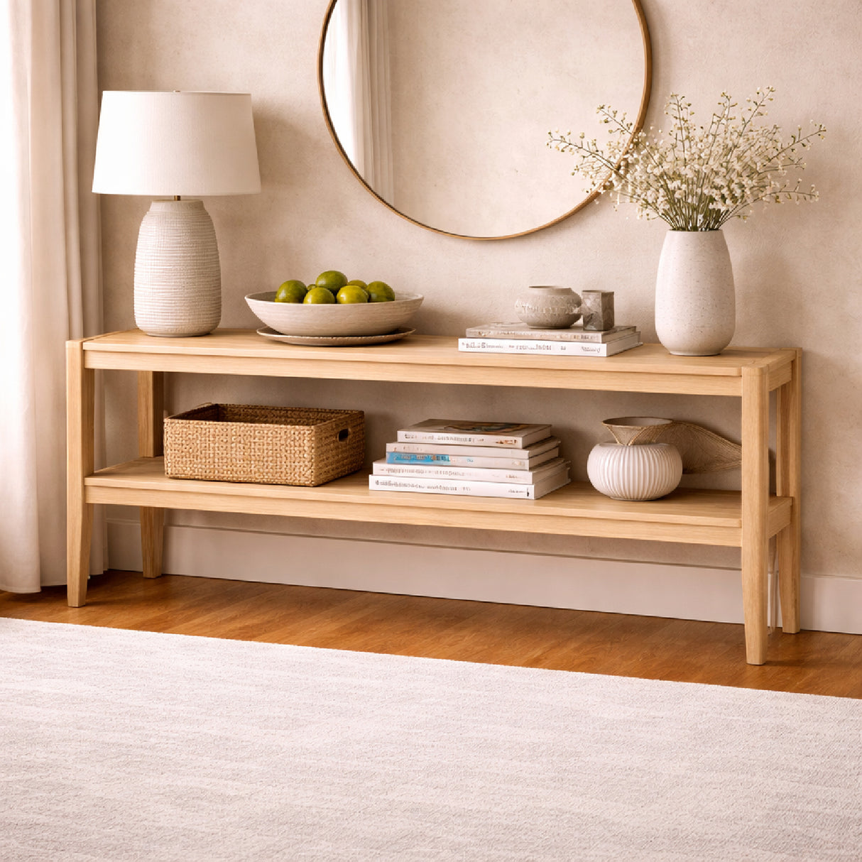 Oak 2-Shelf Sideboard | Oroa.com
