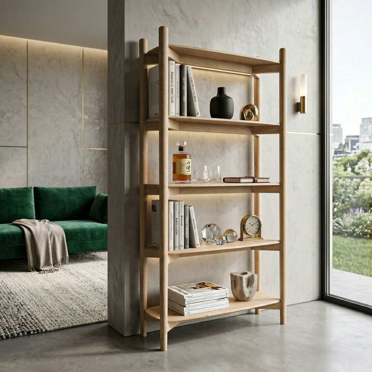 Oak Ladder Wall Cabinet | Oroa.com