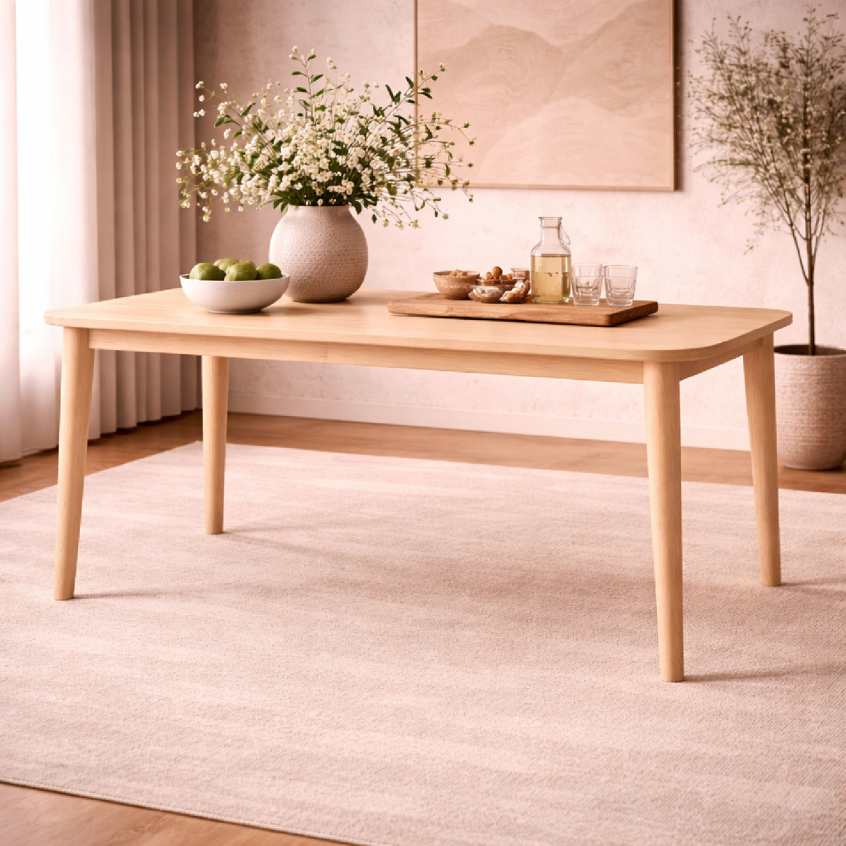 Oak Scandinavian Dining Table | Oroa.com