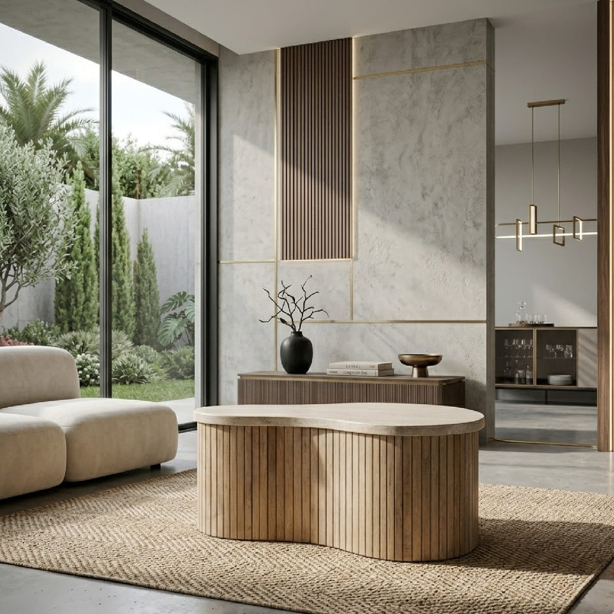 Fluted Mango Coffee Table | Oroa.com