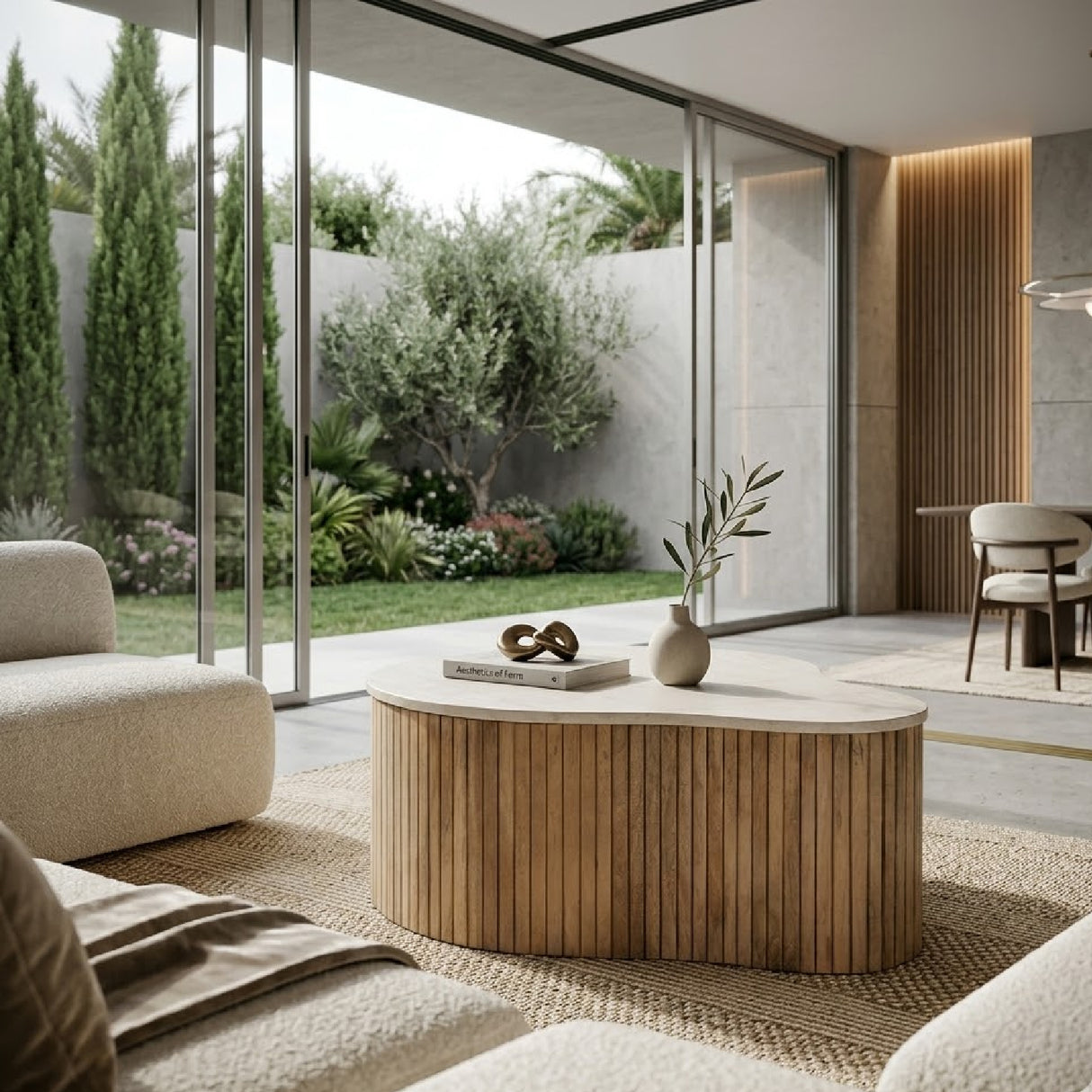 Fluted Mango Coffee Table | Oroa.com