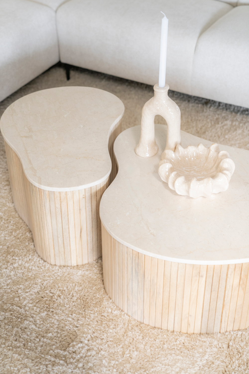 Fluted Mango Coffee Table S | Eleonora Kira | OROA.com