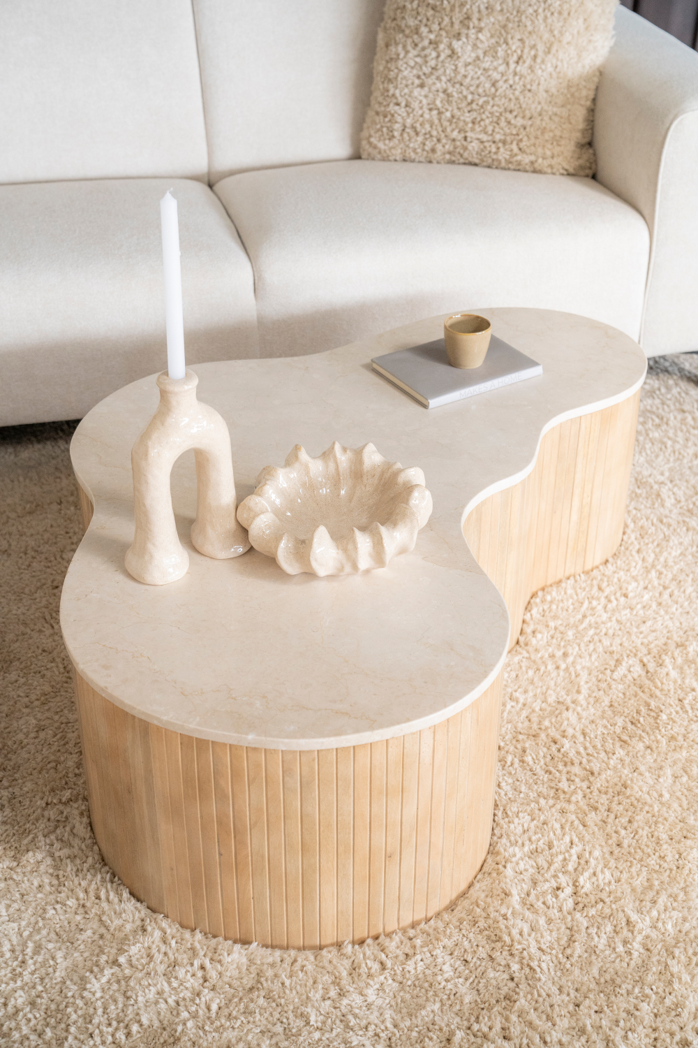 Fluted Mango Coffee Table S | Oroa.com