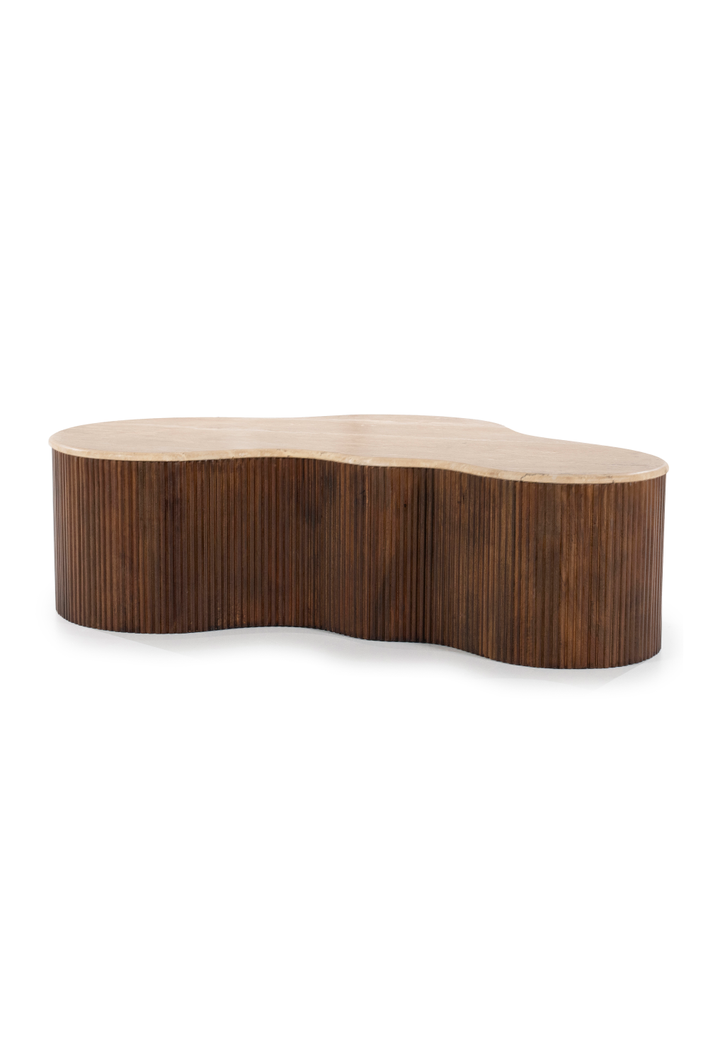 Organic Shape Travertine Coffee Table | Oroa.com