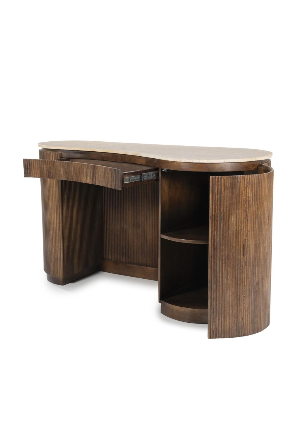 Organic Shape Travertine Desk | Eleonora Mari | OROA.com