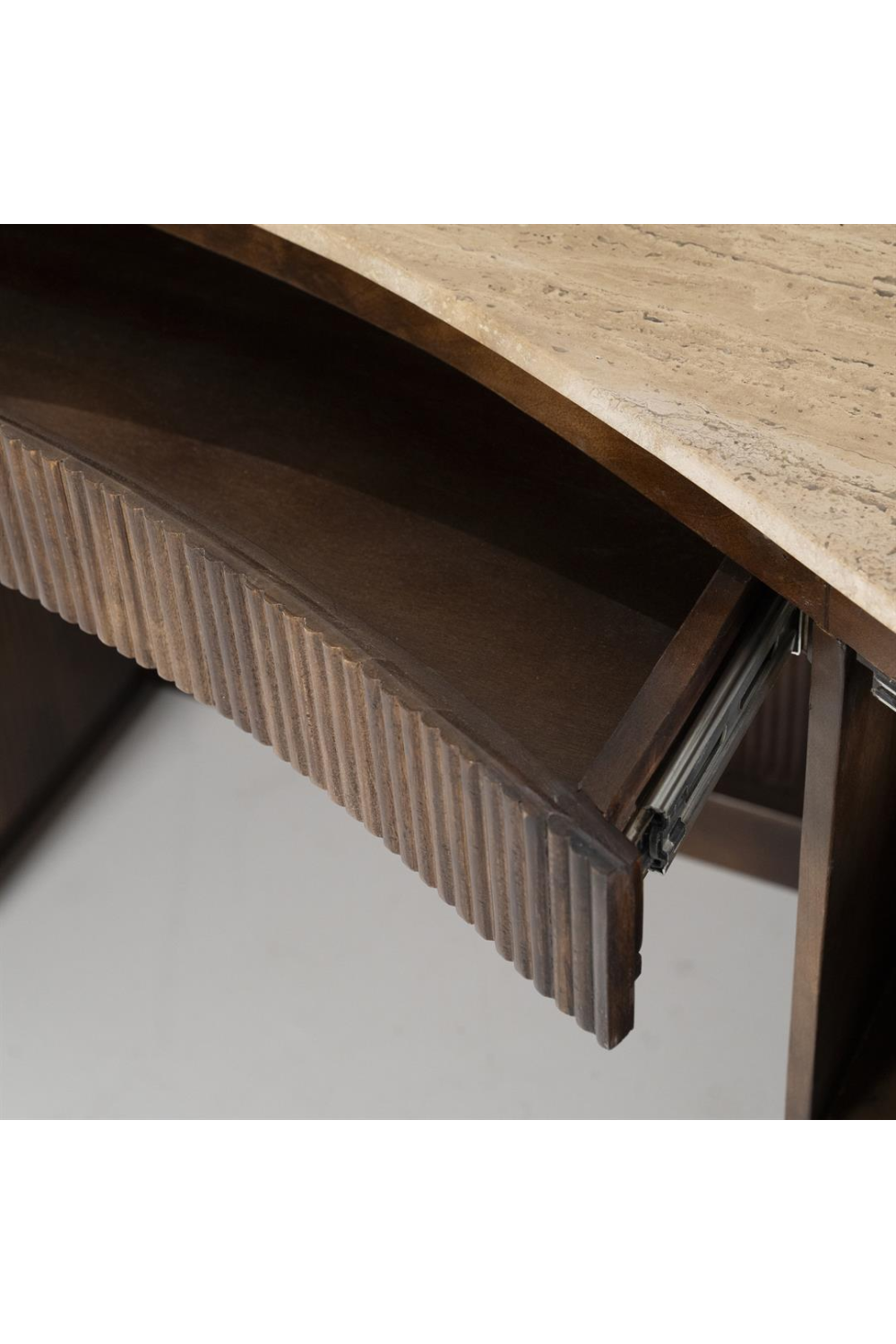 Organic Shape Travertine Desk | Oroa.com