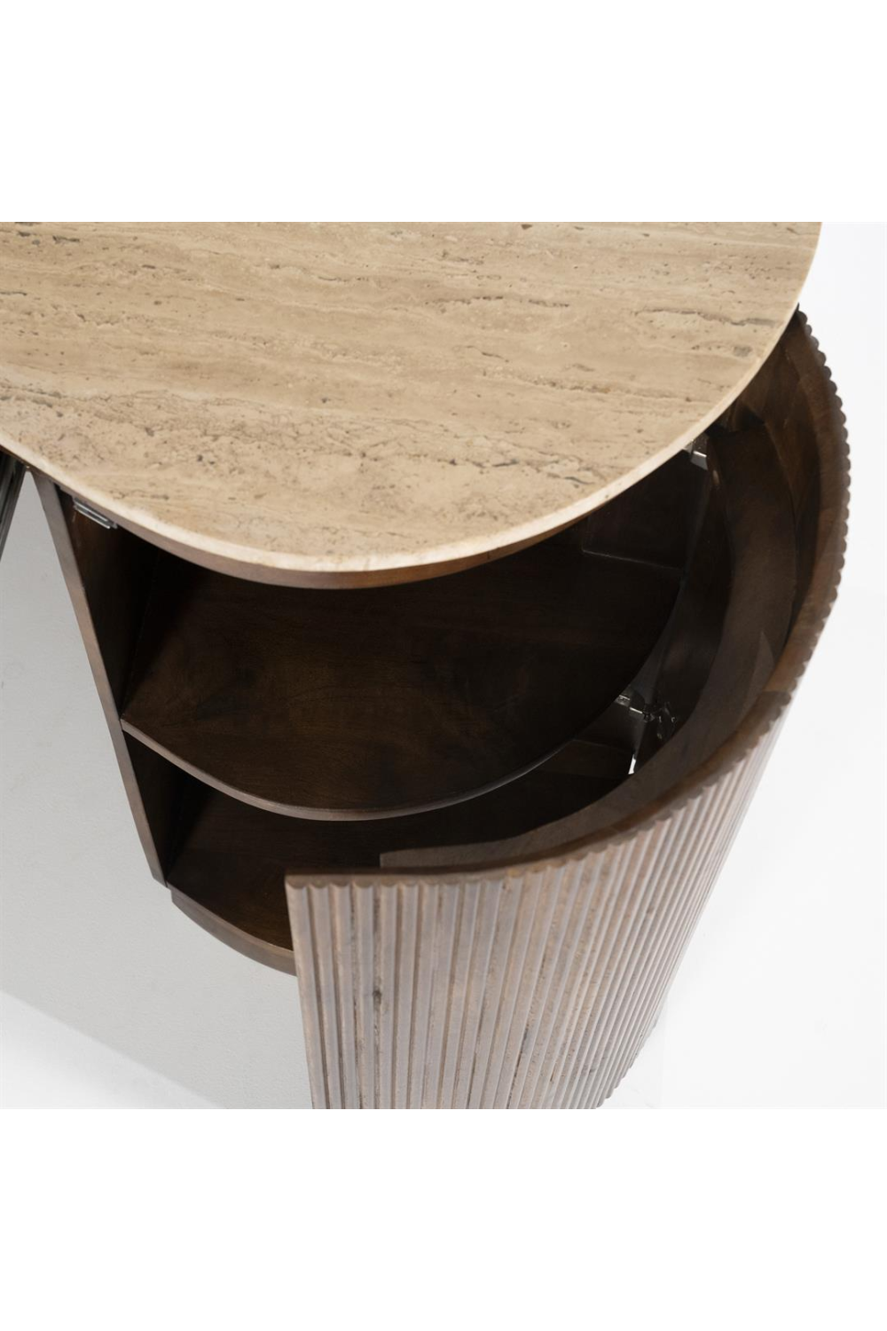 Organic Shape Travertine Desk | Oroa.com