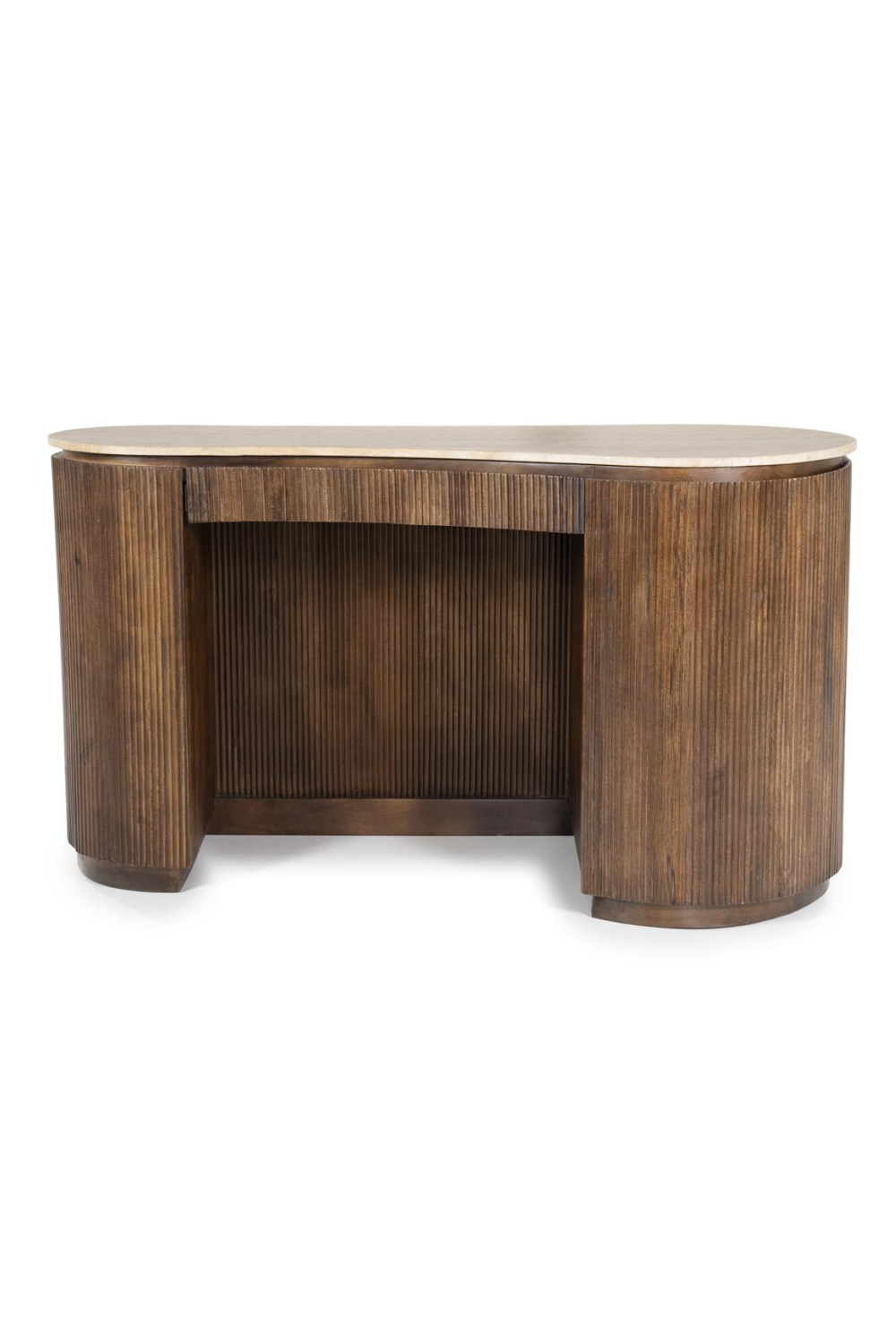 Organic Shape Travertine Desk | Oroa.com