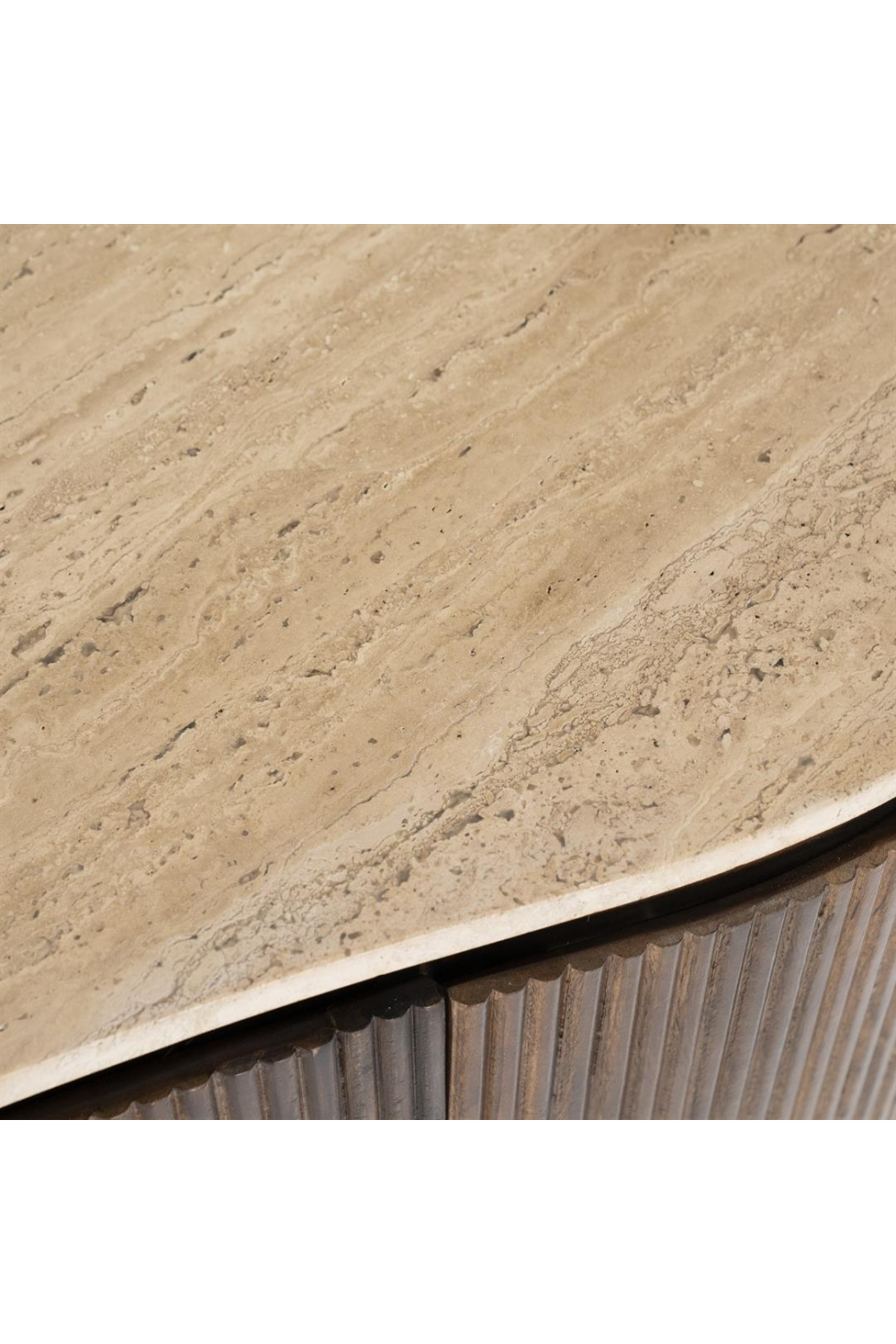 Organic Shape Travertine Desk | Oroa.com
