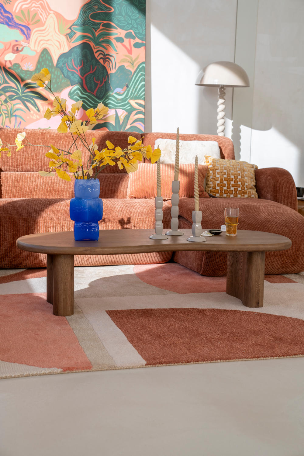 Bean Shape Oak Coffee Table | Oroa.com