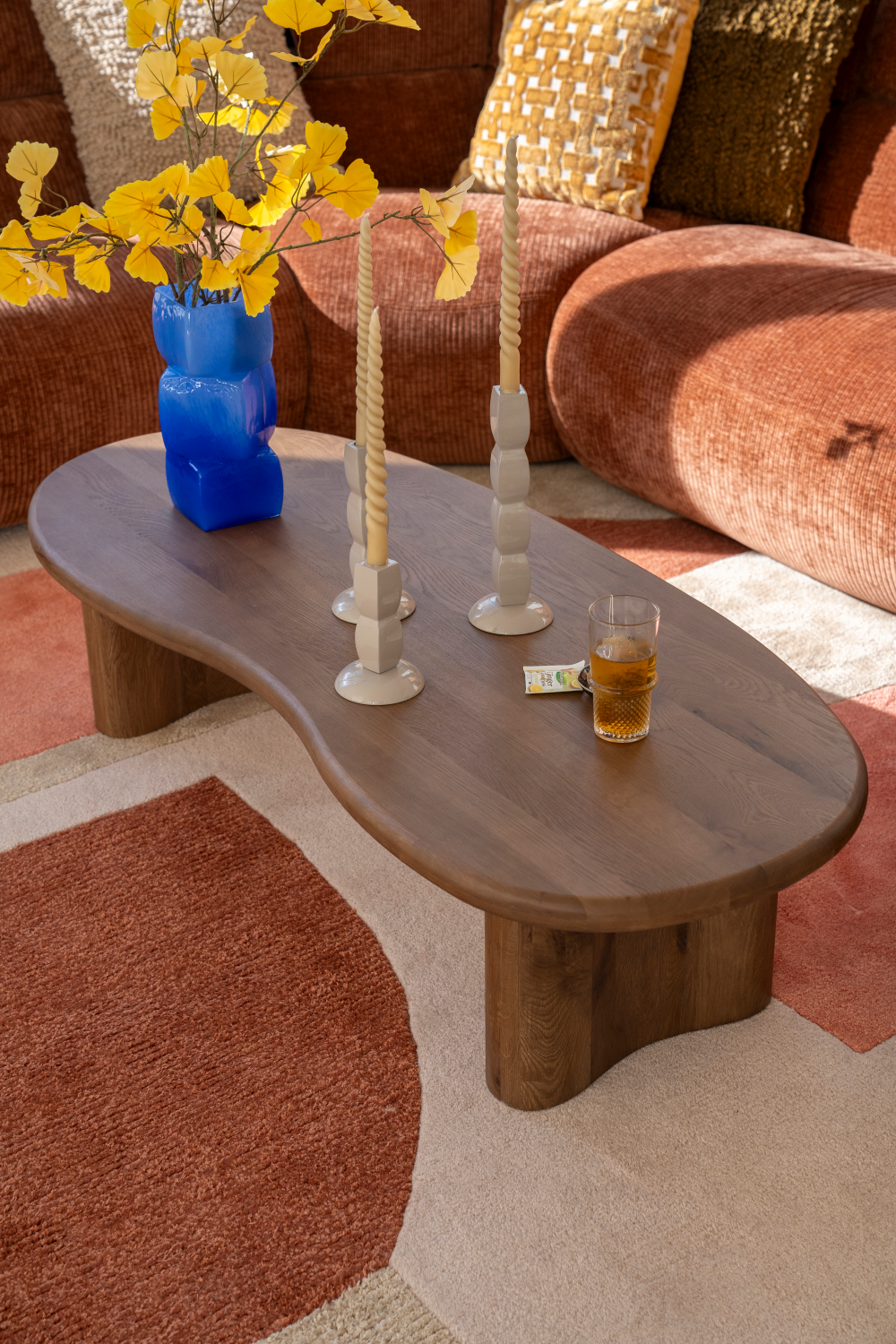 Bean Shape Oak Coffee Table | Oroa.com