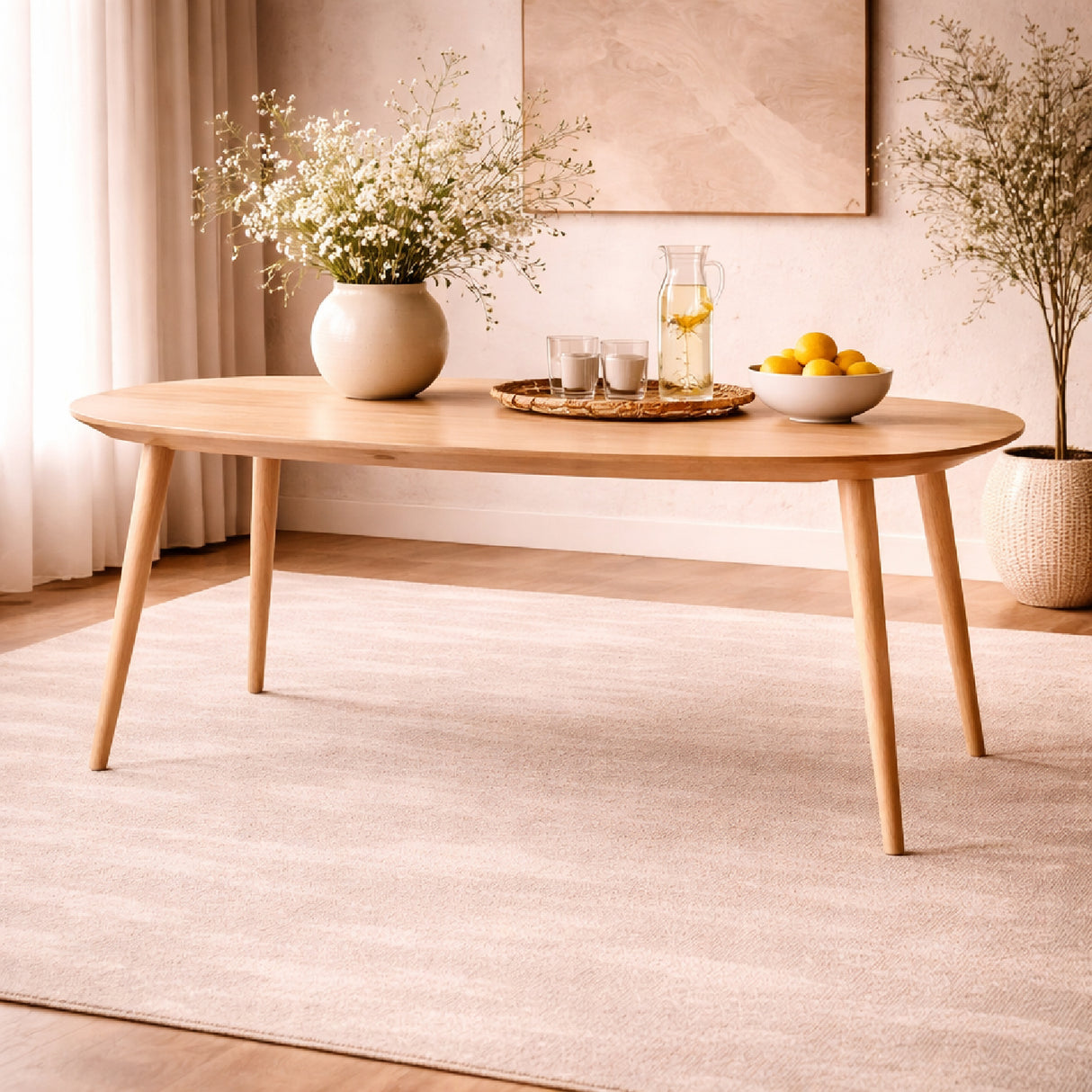 Lacquered Oak Dining Table L | Oroa.com