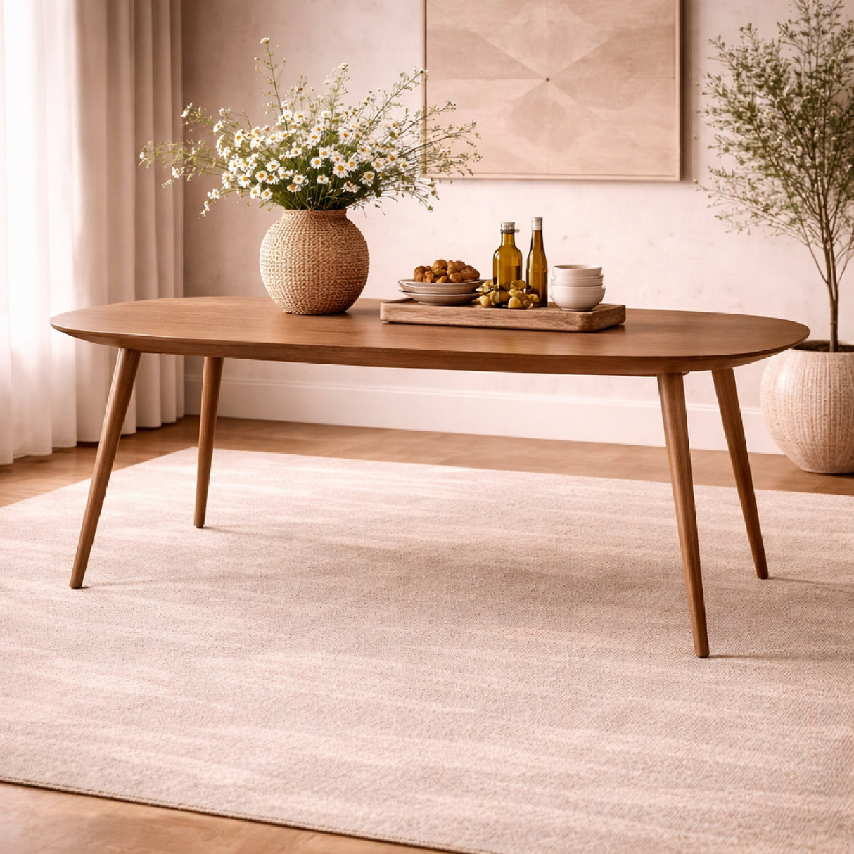 Lacquered Oak Dining Table L | Oroa.com