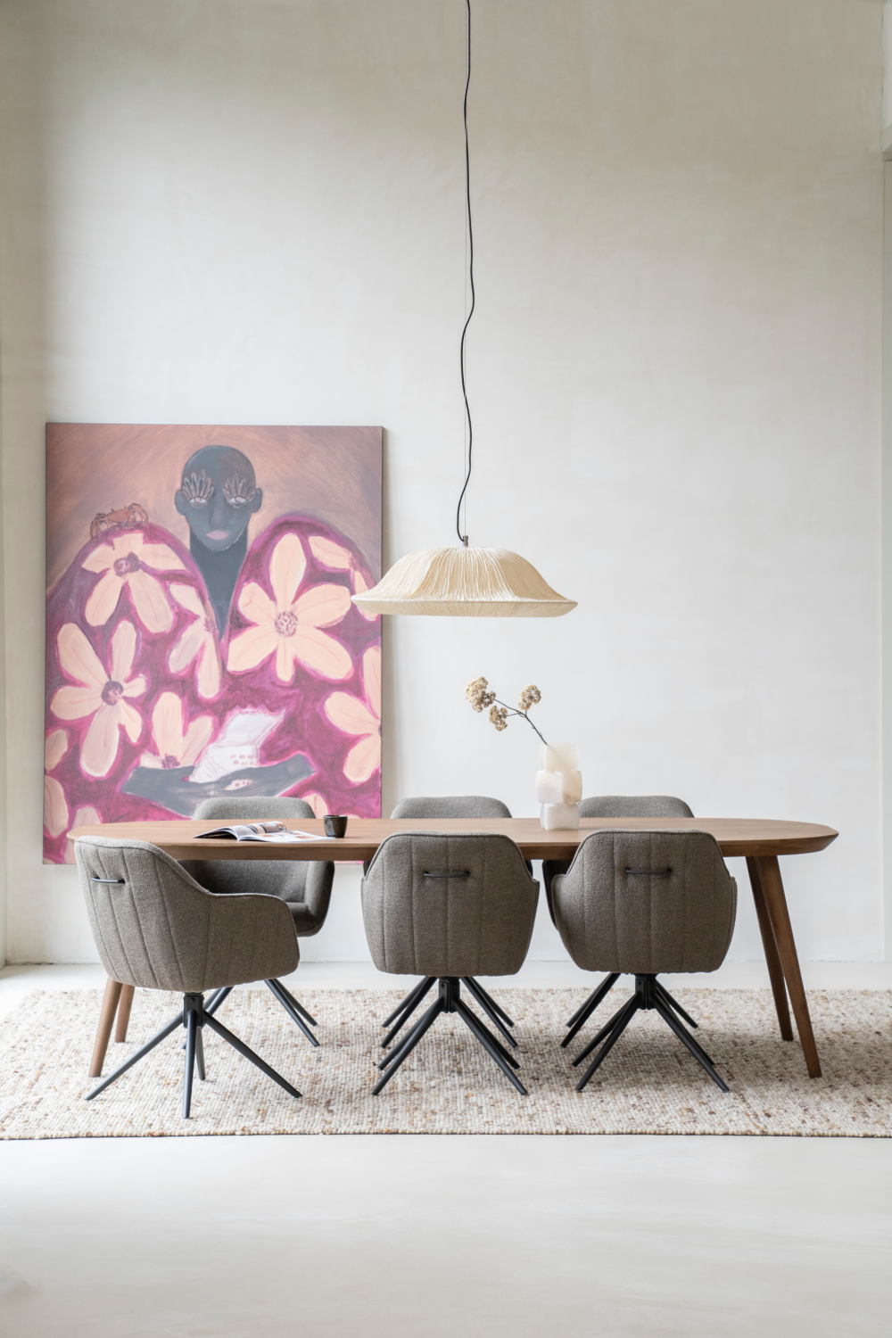 Lacquered Oak Oval Dining Table | Oroa.com