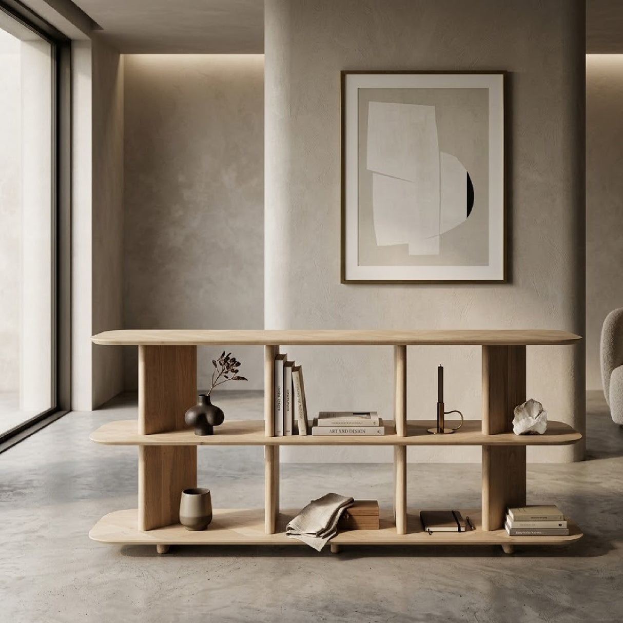 Open Shelf Oak Sideboard | Oroa.com