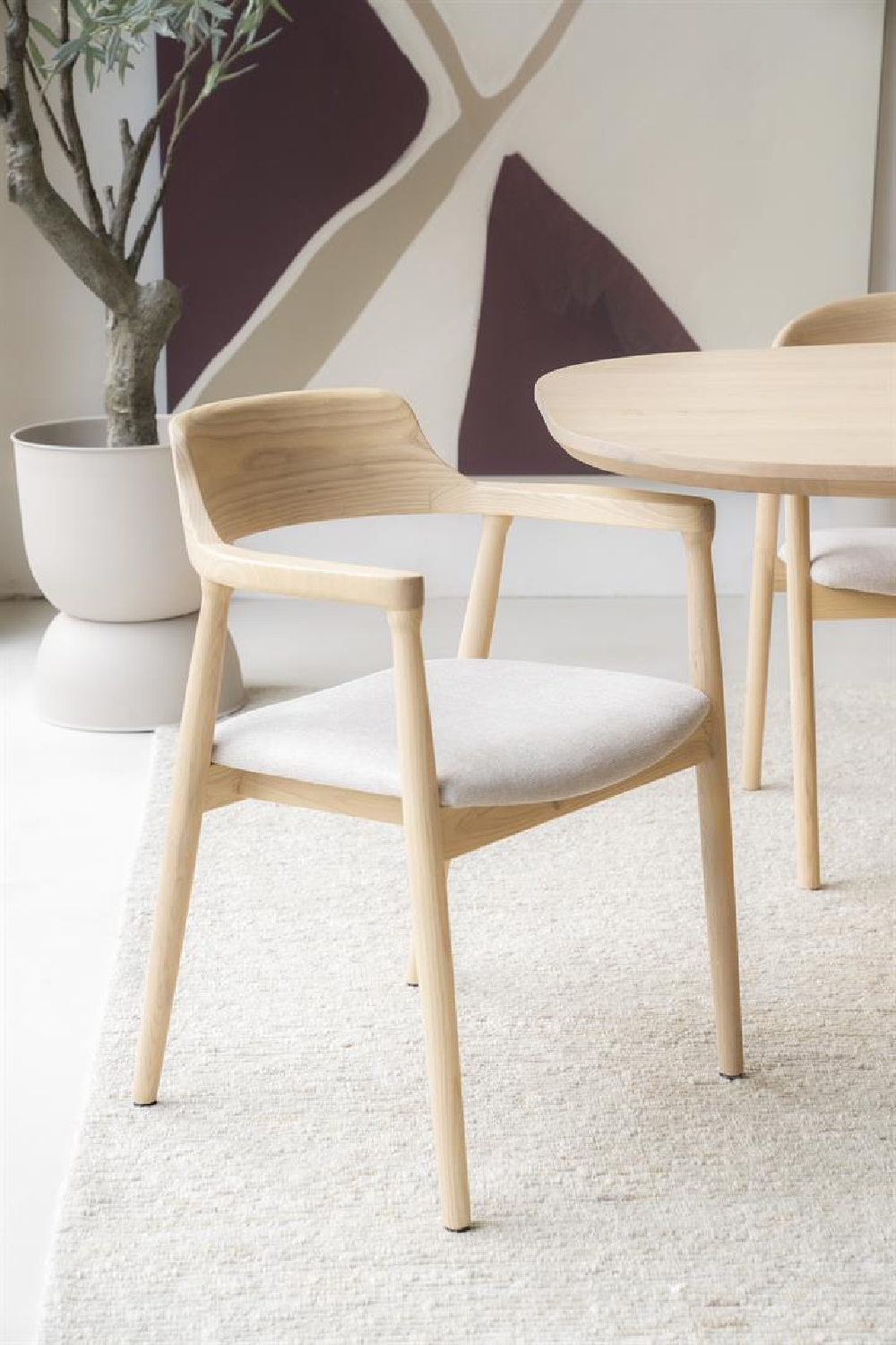 Padded Seat Ash Dining Chair | Oroa.com