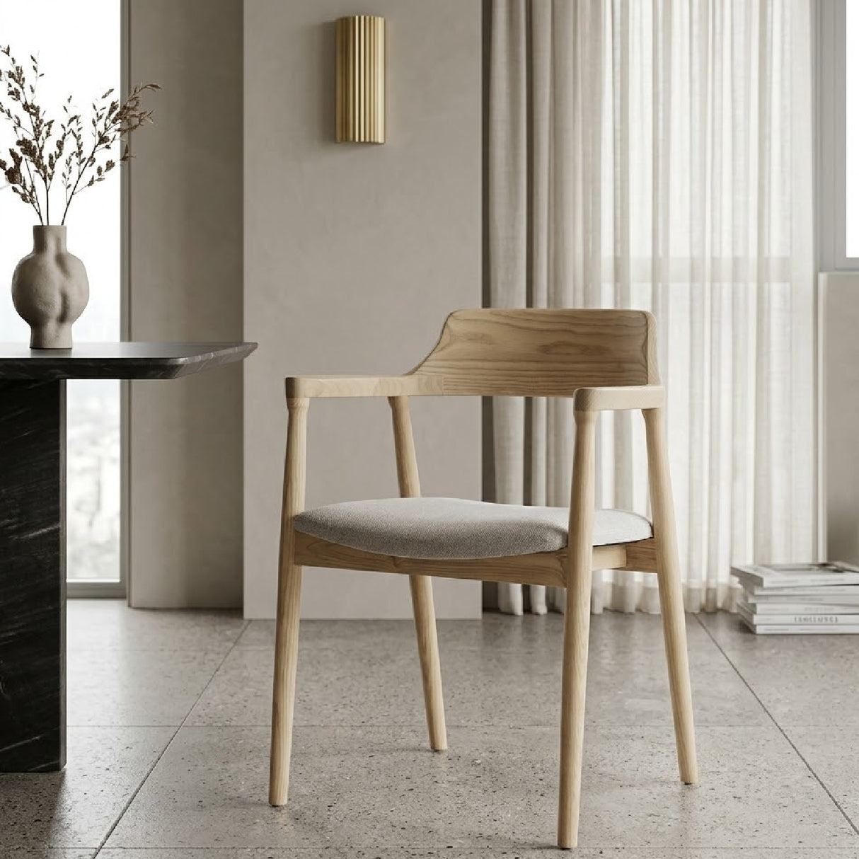 Padded Seat Ash Dining Chair | Oroa.com